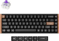 Keychron K6 HE 65% Wireless Mechanical Keyboard, 2.4GHz & Bluetooth, Gateron Double-Rail Magnetic Switch, Double-Shot PBT Keycaps, Aluminum & Wooden Frame, Compatible with Windows/Mac – Black