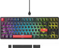 Keychron C3 Pro QMK/VIA Custom Mechanical Keyboard, Hot Swappable Programmable 87 Keys Compact TKL Layout Gasket Mount, RGB Backlight Wired Gaming Keyboard with Brown Switches for Mac/Windows/Linux