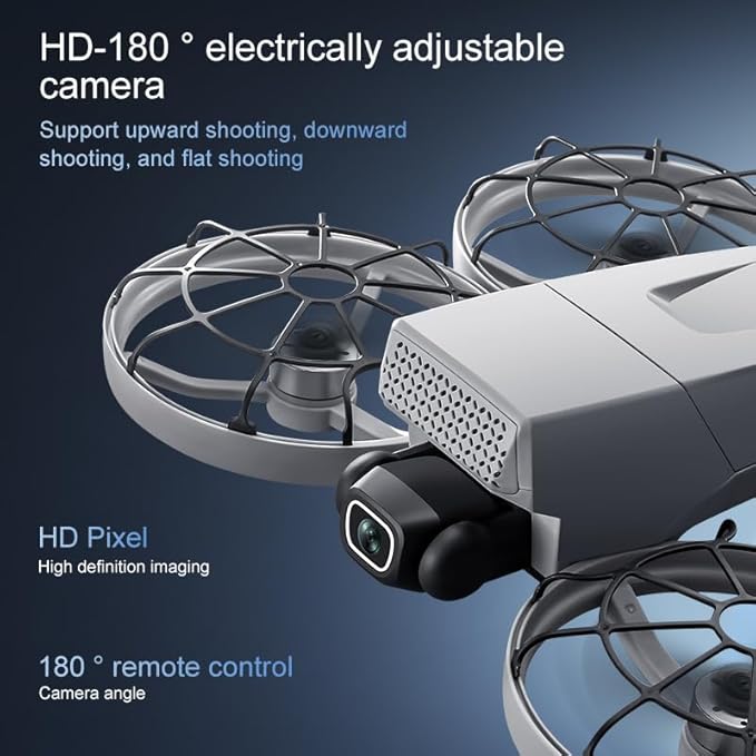 Foldable Drone with HD Camera Propeller Safety Protection, Screen Remote Control FPV Drones, Optical Hovering Brushless Motor G63 Mini Quadcopter with LED Light & 2 Batteries for Adult Beginners