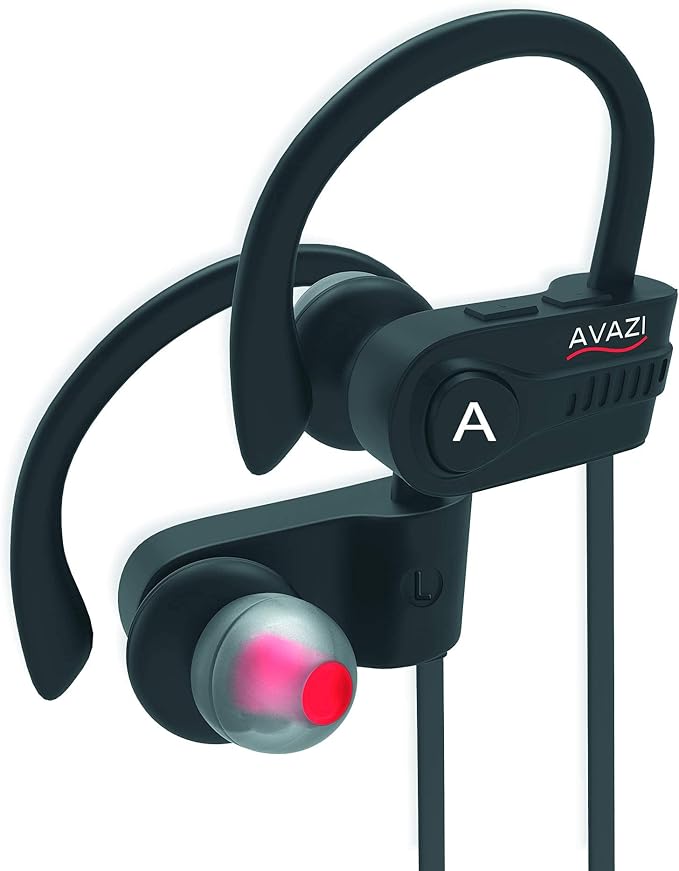 AVAZI Bluetooth 5.1 Wireless Earbuds, Sport IPX7 Waterproof Earphones, Richer Bass HiFi Stereo in-Ear Earphones, Gaming Mode, 12 hrs, Running Bluetooth Headphones W/CVC6.0 Noise Cancelling Mic