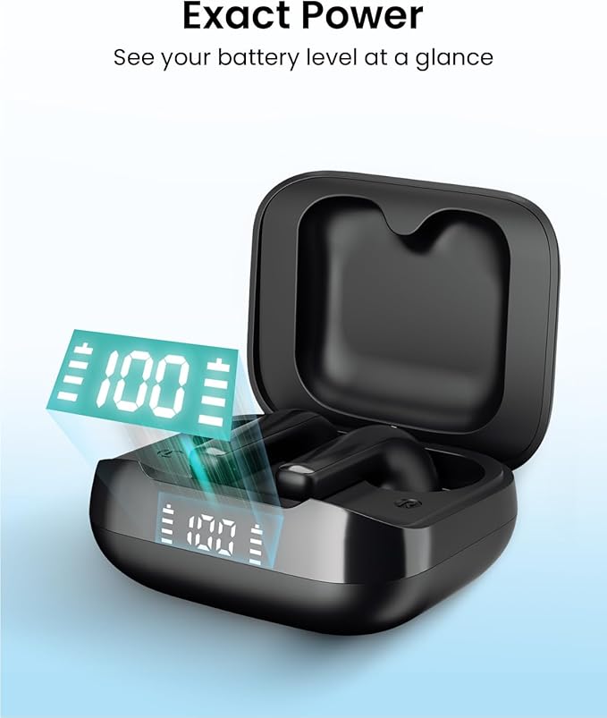 Wireless Earbuds with Active Noise Cancelling,140-Hour Long Battery Life Bluetooth 5.4 Ear Buds,Multi-Device Pairing,Enhanced Clear Call,Deep Bass Stereo Headphone,in-Ear Earphones (Dark)