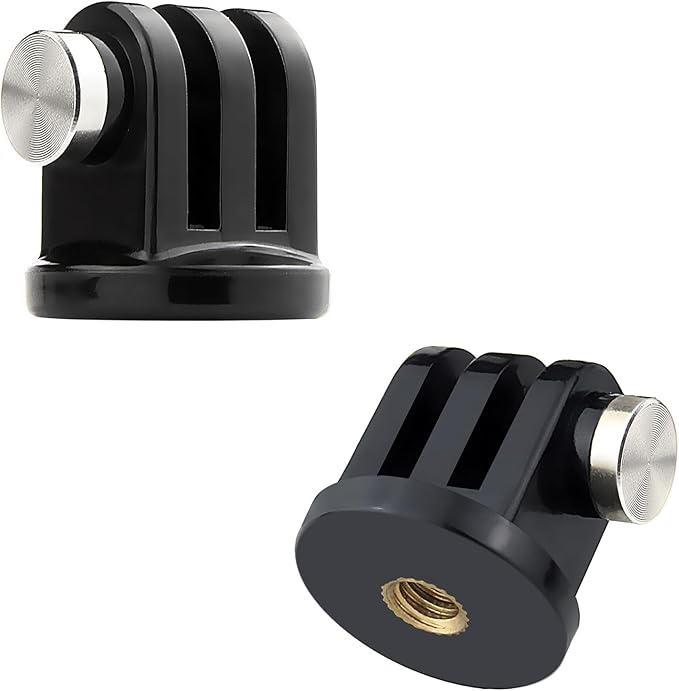 SOONSUN 3-Pack Tripod Mount Adapter for Gopro Hero 13, 12, 11, 10, 9, 8, 7, 6, 5, 4, 3+, 3, Session, Fusion, AKASO, SJCAM, DJI Osmo Action Camera - 316 Stainless Steel Screw Nut, Rustproof in Seawater