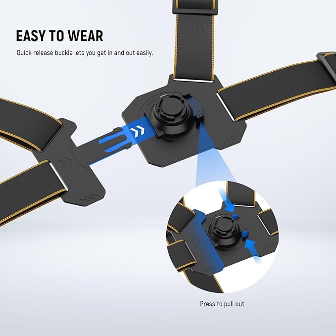 NEEWER Chest Mount Harness for Action Camera,Adjustable Hand Free Chest Strap Compatible with GoPro Hero DJI Osmo Insta360,Magnetic Release Action Camera Chest Mount for Point of View Video Vlog,GP25