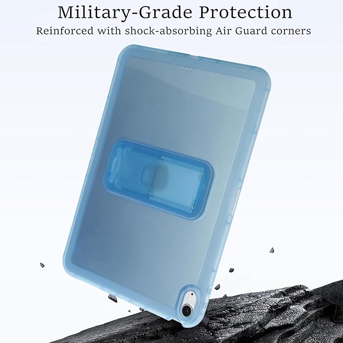 Slim Case for iPad Air 11-inch M4/M3/M2 (2026/2025/2024), Built-in Kickstand Non-Slip Shockproof Rugged Protective for Women Men, Blue