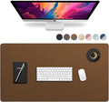 Vine Creations Leather Desk Pad - Large 44" x 22", Desk Protector, PU Leather, Brown
