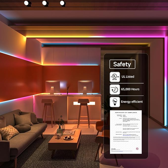 BTF-LIGHTING WS2811 Dual IC RGBCCT FCOB COB LED Strip,UL Listed High Density Chasing IC RGB Light+Tunable White 3000K-6000K,16.4FT 960LEDs/m,12mm Width IP30 DC24V 3M Tape(No Adapter or Controller)