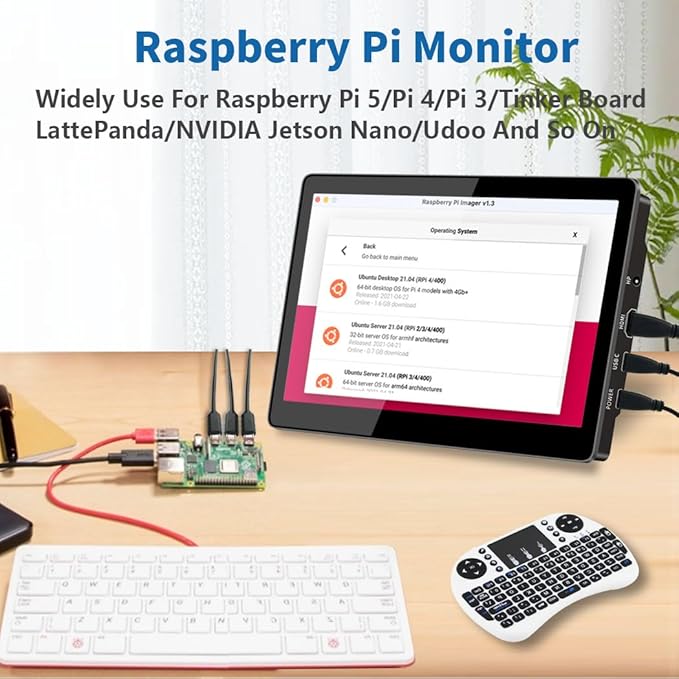 Portable Monitor Touchscreen,8.9 Inch Small Monitor for Computer| 1920 * 1200 |16:10|450Nits|Optical Bonding| HDMI/USB-C Port|Mini Display for Raspberry Pi Laptop Mini PC Mac