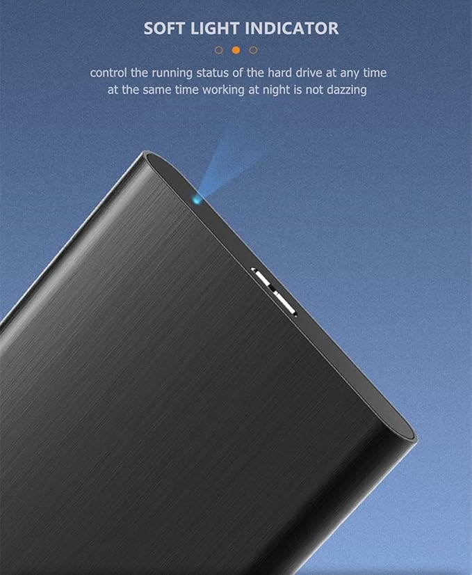 1TB Ultra Slim Portable External Hard Drive USB3.0 HDD Storage Compatible for PC, Desktop, Laptop, MacBook, Chromebook, Xbox One, Xbox 360, PS4 (Black)