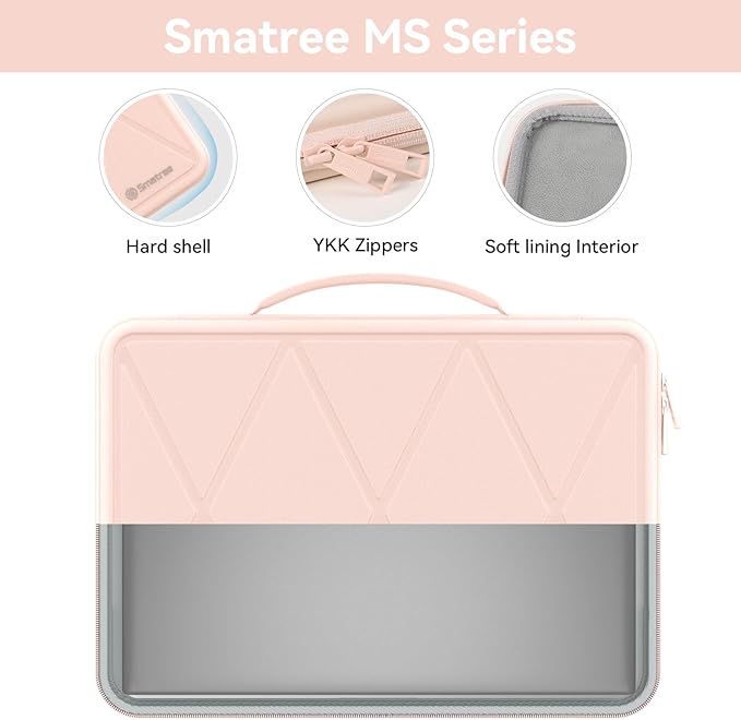 Smatree MS79T Hard EVA Protective Sleeve Case with Stand Compatible for 15.6 inch HP Envy X360 15-fh0097nr, for Pavilion x360 Convertible - 15-er1000, for HP Envy X360 15-ew1047nr Notebook Bag, Pink