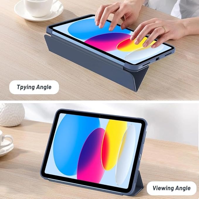 Case for iPad Pro 12.9 Inch 6th/5th/4th/3rd Generation 2022/2021/2020/2018, Slim, Lightweight & Durable Trifold Stand Protective Cover, Support Auto Wake/Sleep, Blue