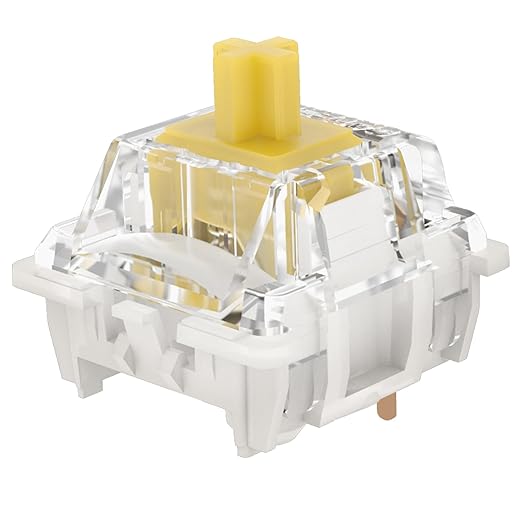 Gateron G Pro 3.0 Yellow Switches for Mechanical Keyboard,3-Pin 50gf Linear/Pre-Lubed/Pin-Enhanced Switches(108pcs,Yellow 3-Pin)