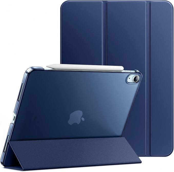 JETech Case for iPad Air 11-Inch M4/M3/M2 (2026/2025/2024), iPad Air 5 (2022 5th Generation 10.9-Inch), Slim Stand Hard Back Shell Cover with Auto Wake/Sleep (Navy)