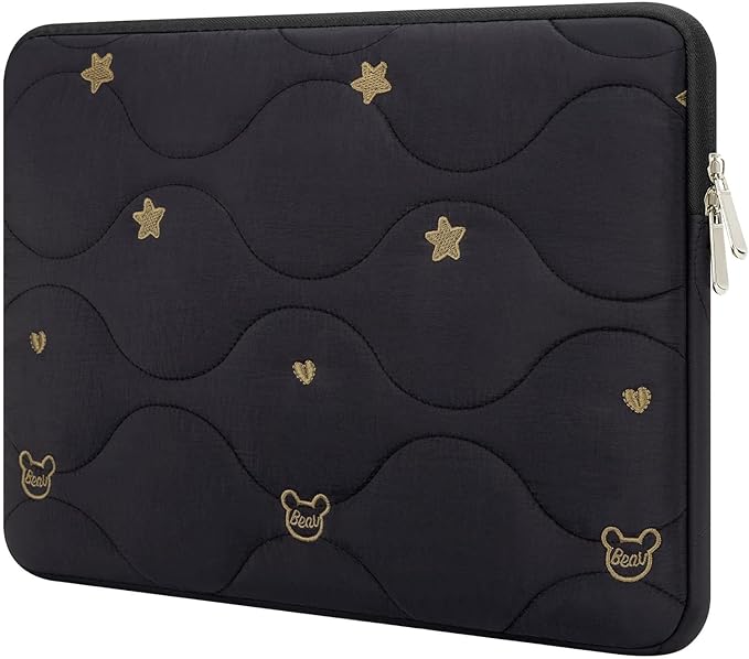 Laptop Sleeve Case 13 14 Inch Laptop Cover Protective Case Compatible with MacBook Air MacBook Pro 13 14 Inch Shockproof Padded Laptop Case, Black