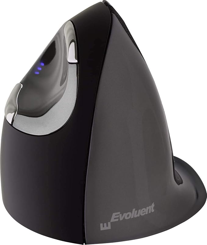 Evoluent Vertical Mouse D Large (VMDL) - Ergonomic Wired Mouse for Laptop and PC with Jestik Microfiber Cloth