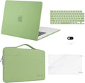 MOSISO Compatible with MacBook Air 15 inch Case M5 2026 M4 2025 M3 M2 2024 2023 A3448 A3241 A3114 A2941,Protective Hard Shell&Carrying Sleeve Bag&Keyboard Cover&Webcam Cover&ScreenFilm, Chartreuse