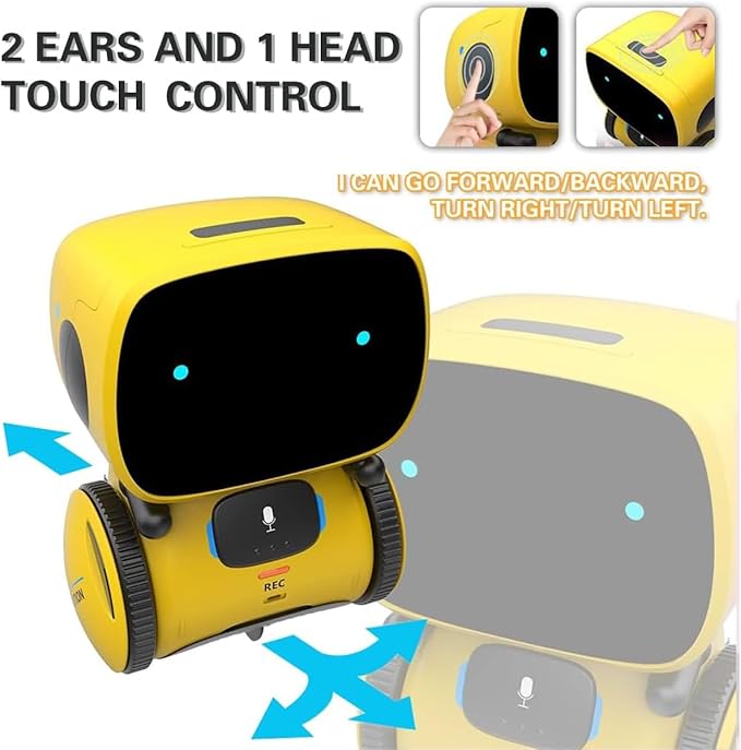 98K Robot Toys for Girls and Boys Rechargeable, Touch and Voice Control Robots Interactive Talking Smart Partner and Teacher with Singing, Dancing, STEM Toy Gifts for Kids Age 3 and Up