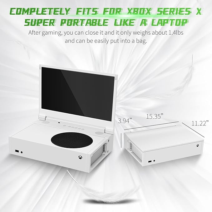 G-STORY 14‘’ Portable Monitor for Xbox Series S, 1080P Portable Gaming Monitor IPS Screen for Xbox Series S（not Included） with Two HDMI, HDR, Freesync, Game Mode, Travel Display for Xbox Series S