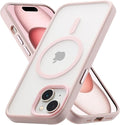 Tigowos for iPhone 15 Plus&iPhone 14 Plus Phone Case Fits MagSafe 10FT Drop Resistant Matte Skin Feeling Back Cover for iPhone 15 Plus&iPhone 14 Plus Case, Pink