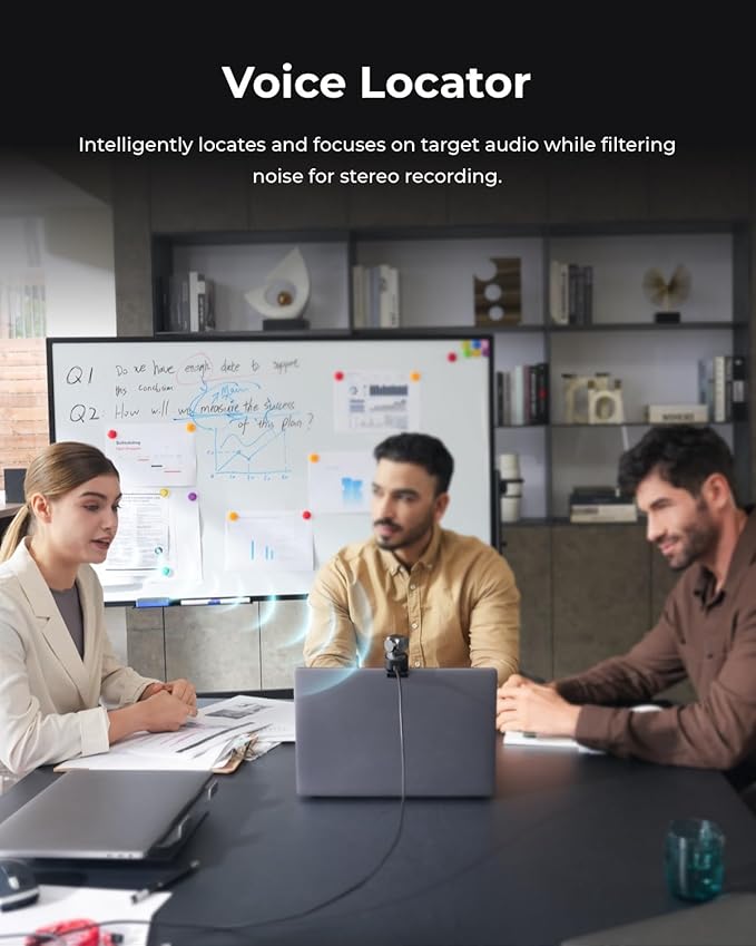 OBSBOT Tiny 3 AI-Powered Spatial Audio 4K PTZ Webcam, Tri-Mic AI Tracking 2.0 Voice Control Gesture Control 1/1.28" Sensor 4K Streaming Camera for Zoom Meeting Content Creation, W Mini Tripod