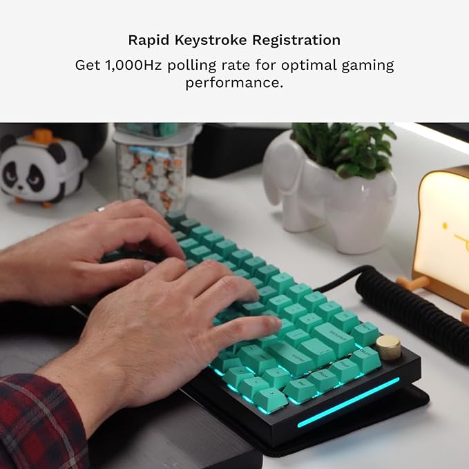 GLORIOUS Gaming GMMK PRO 75% - Modular Mechanical Gaming Keyboard, TKL Size, 1.5kg Frame, Fox Switches, Fully Customizable, Coiled Cable, Wrist Rest, White PBT Keycaps, RGB, QWERTY - Black