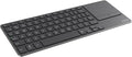 Rapoo Portable Wireless Keyboard with Touchpad, Multi-Device HTPC Keyboard for PC-Connected TV/Tablet/Steam Deck/Gaming Console/Raspberry Pi/Mini PC - Support Touch Gestures for Windows & Mac, Black