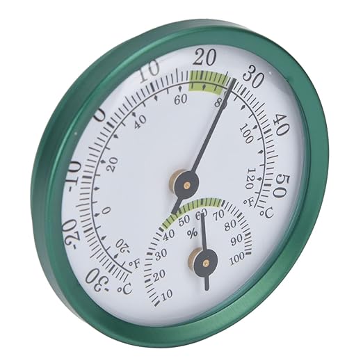 Mini Indoor Thermometer Hygrometer, 2 in 1 Temperature Humidity Monitor Gauge No Battery Required Mini Wall Hanging Thin Temperature Humidity Meter for Home, Room