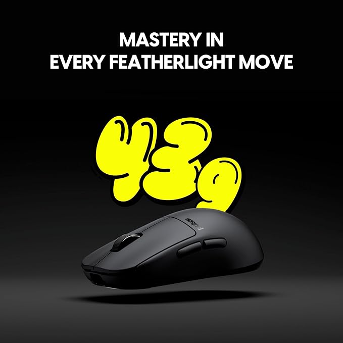 Pulsar Gaming Gears X2H Crazylight Wireless Gaming Mouse, Ultra Lightweight 1.51 oz (43g), Optical Switch, 32000 DPI, 750 IPS, XS-1 Sensor, 8k Compatible (Medium, Jet Black)
