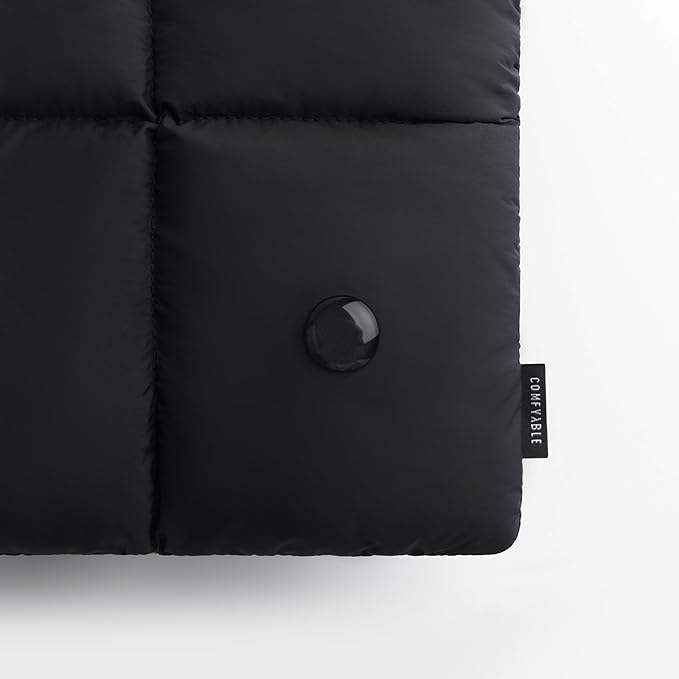 Comfyable Puffy Tablet Sleeve 7-8 Inch Compatible for iPad mini 7 2024 A17 Pro, Mini 6 2021 A15, Quilted Puffer Tablet Carrying Case for Women Men, Black