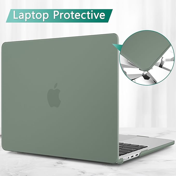 May Chen Case for MacBook Air 13/13.6-inch (M5/M4/M3/M2, 2022-2026 Models A3449 A3240 A3113 A2681), Lightweight | Closes Seamlessly | Ideal for Work Hard Shell Case, Midnight Green