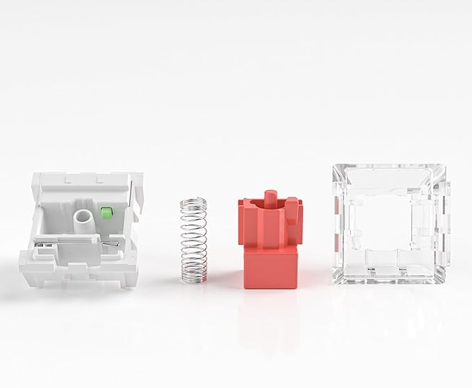 Kailh Box Red Switches for Mechanical Keyboard,3-Pin 45gf Linear/Factory Lubed/Dust&Waterproof Switches(Kailh Box Red,108Pcs)