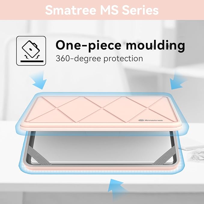 Smatree MS59T Hard EVA Protective Sleeve Case with Stand Compatible for 14 inch HP Chromebook 14a-na1047nr/14a-na1097nr, HP Chromebook x360 14a-ca0040nr/14at-ca100/14b-cb0047nr/14b-cb0097nr, Pink