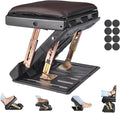 Foot Rest for Under Desk at Work 4-Level Height Adjustable, Ergonomic Foldable Footrest for Office, Gaming,Computer, Soft & Removable Pad Desk Foot Stool Suitable for All Seasons(Brown)