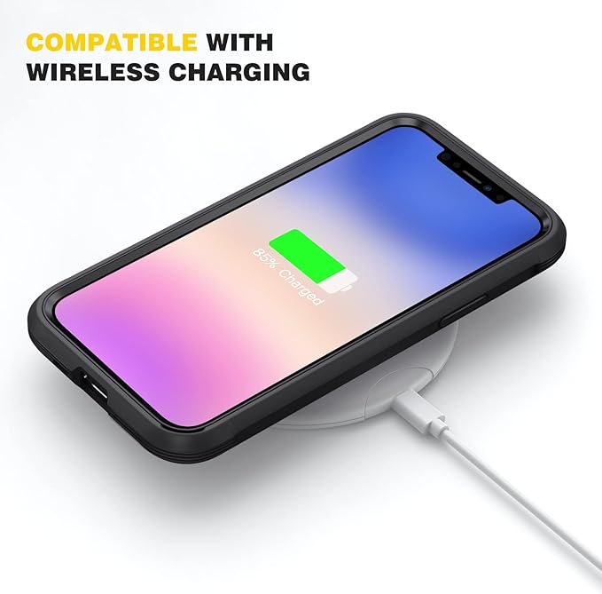Diaclara Compatible with iPhone 11 Case, Full Body Rugged with Built-in Touch Sensitive Anti-Scratch Screen Protector, Soft TPU Bumper Case Clear Compatible with iPhone 11 6.1" (Black and Clear)