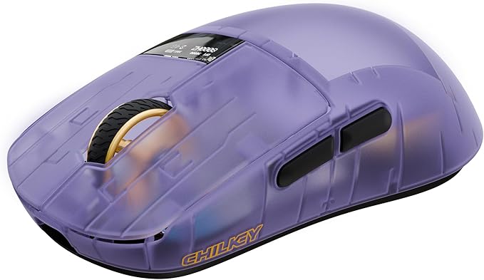 OOCTPK Chilkey Wireless Mouse, Glacier LW 8K L Gaming Mouse with LCD Screen, 8K Polling Rate, 30000 DPI Optical Tracking, 750 IPS, Bluetooth/2.4GHz/USB-C, 47g Ultra-Lightweight, 100 Million Clicks