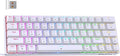 DIERYA DK63 60% Wireless Mechanical Gaming Keyboard | Bluetooth/2.4G/Wired Keyboard | RGB Backlit Compact 63 Keys Mini Office Keyboard | with Red Switch | for Windows Laptop PC Gamer Typist-White