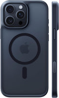 TORRAS Ultra Magnetic for iPhone 15 Pro Case, [3X Military-Grade Drop Tested] [Compatible with MagSafe], Shockproof Translucent Durable Slim Protective Anti-Scratch Anti-Fingerprint, Black