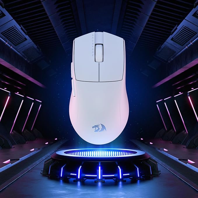 Redragon M916 PRO 3-Mode Wireless Gaming Mouse, 55G Ultra-Light 26K DPI Mouse w/Ergonomic Natural Grip Build, Full Programmable Buttons, Software Supports DIY Keybinds & DPI
