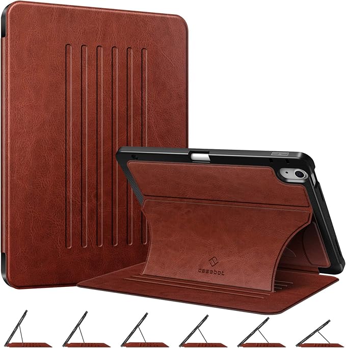 Fintie Magnetic Stand Case for iPad Air 11-inch M4/M3/M2 (2026/2025/2024), iPad Air 5th/4th Generation (2022/2020) 10.9 Inch - Multiple Angles Shockproof TPU Cover with Pencil Holder, Brown