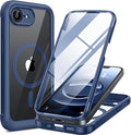 Miracase for iPhone 17e Case & iPhone 16e Case, Full-Body Phone with Built-in Glass Screen Protector, [Magnetic with MagSafe] Military Drop Proof 17 E/ 16 E Cover Bumper 6.1 inch, Blue