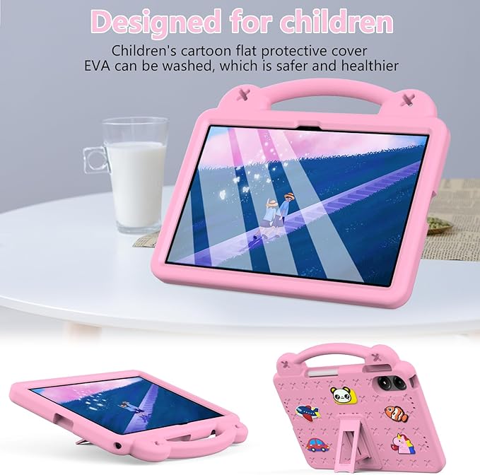 AKABEILA Compatible with Apple iPad Pro 12.9(2018/2020/2021/2022)/Air 13(2026) M4(2025) M3(2024)/Pro 13(2025) M5(2024) Tablet Case, Protective Cases with Shoulder Strap & Stand Handle & Pen Tray Pink