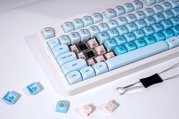 ZORNHER ZH980 Foundation Wireless Mechanical Keyboard,95% Blue Creamy Keyboard with Number Pad,Hot-Swappable Gaming Keyboard,Jelly Keycaps,Creamy Sounding Linear Switches,Hot-Swappable,Full Size