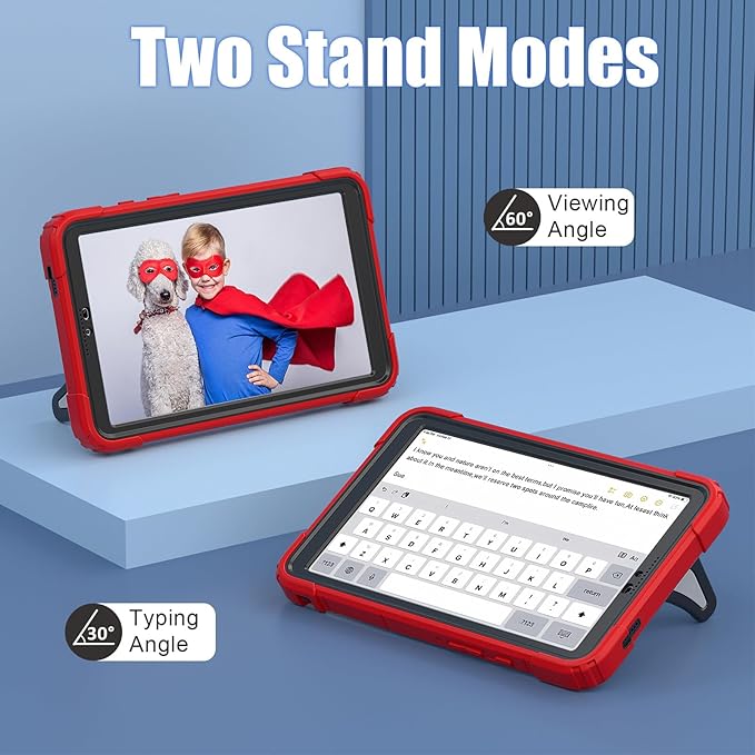 AKABEILA Compatible with Samsung Galaxy Tab A9 8.7 inch(SM-X115N)(2023) Tablet Case，Lightweight Shockproof Rugged Protective Cover with Kickstand for Kids Children Boys Babies Red Black