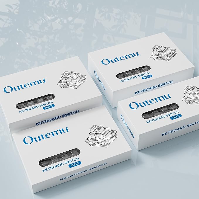 Outemu(Gaote) Blue Switches for MX Mechanical Gaming Keyboard,3-Pin 50gf Clicky/RGB/DIY Replaceable/Dustproof Switches(Blue,10pcs)
