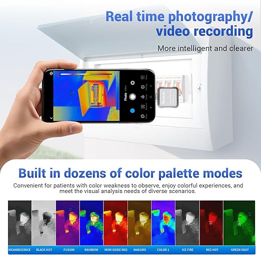 Thermal Imaging Camera for Android Smartphones, 160 x 120 IR High Resolution, Portable Thermal Imager with Type-C Port, Infrared Test Report, -4°F~1022°F Temperature Range