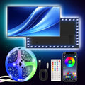 PSTAR LED Strip Lights for TV Backlight, 13.2ft RGB Color Changing TV Lights with Music Sync, Bluetooth APP & Remote Control, USB Powered for 32-65 Inch TVs, Bedroom, Gaming Room Decor