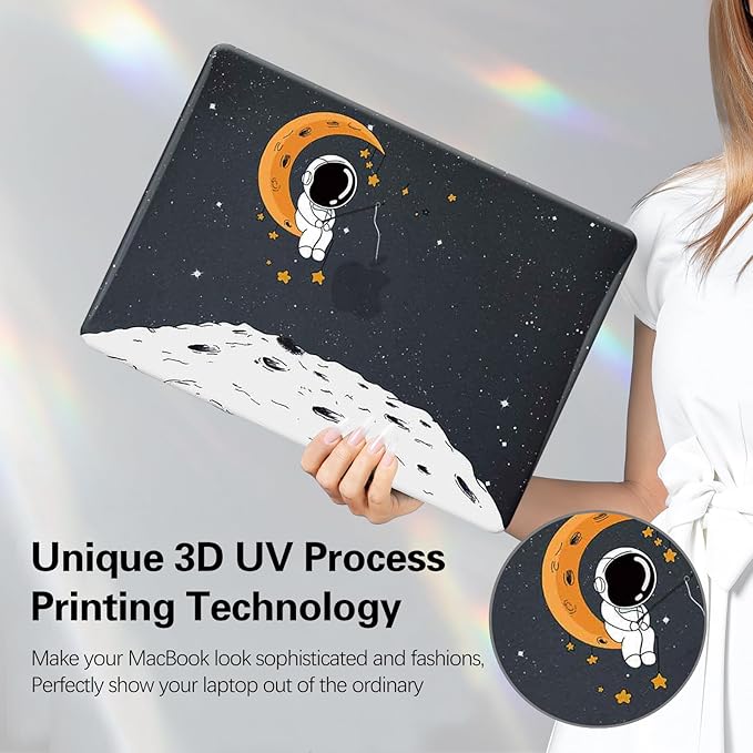 Funut for MacBook Pro 14 inch Case M5 2026 M4 2025 M3 M2 M1 2024-2021 A3427 A3426 A3434 A3112 A3185 A3401 A2918 A2992 A2779 A2442, Printed Plastic Hard Shell Case & Keyboard Cover,Astronaut
