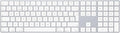Apple Magic Keyboard with Numeric Keypad: Wireless, Bluetooth, Rechargeable. Works with Mac, iPad, or iPhone; Swiss - White