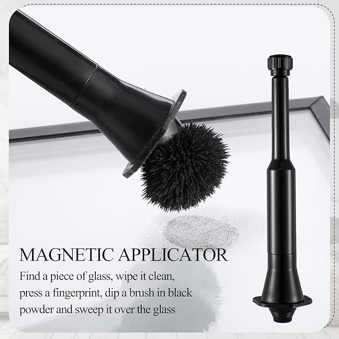 5 Pcs Professional Magnetic Fingerprint Brush Easily Apply Basic Latent Magnetic Fingerprint Featuring a Spring-Loaded Handle