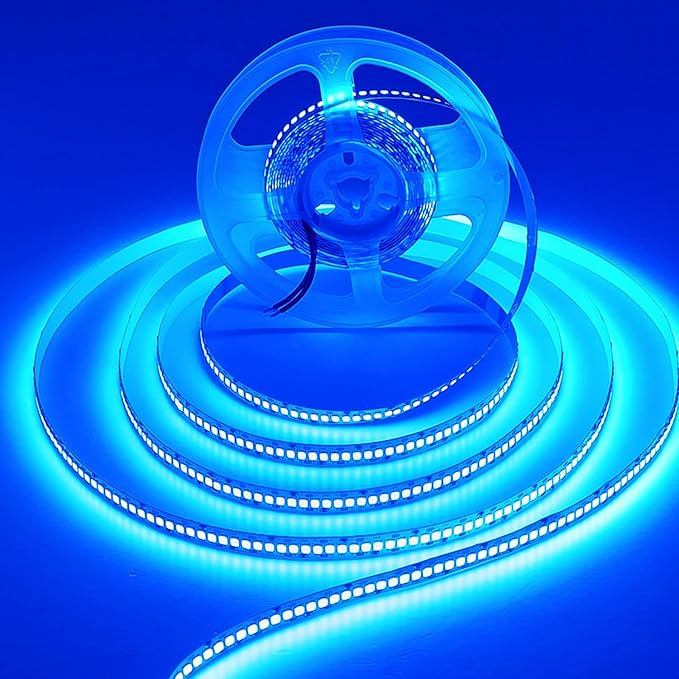 LED Strip Lights, SMD 2835 LED Strip, DC12V 1200LEDs 16.4Ft 26000LM High Density LED Light Strips Non-Waterproof, 3 Times Brightness Than SMD3528 LED Strip, Blue