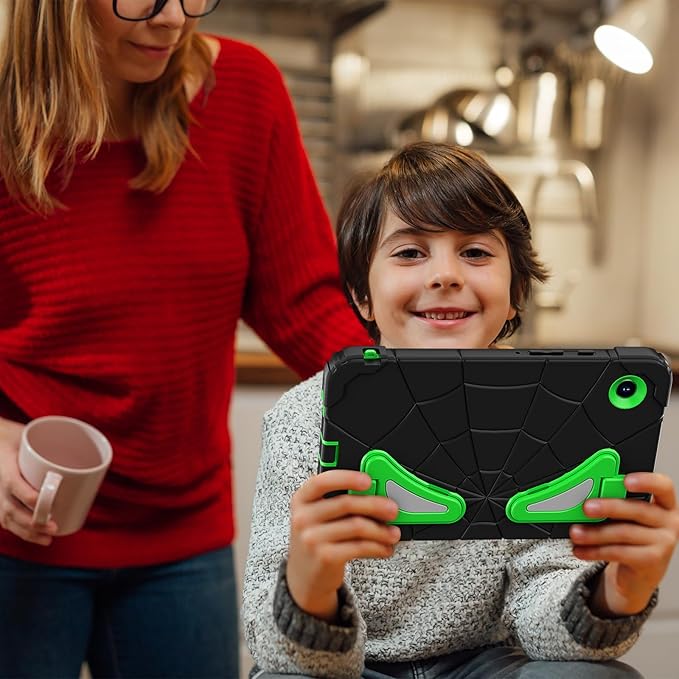 AKABEILA Compatible with Samsung Galaxy Tab A11+ 2025 11 inch Tablet Case，Lightweight Shockproof Rugged Protective Cover with Kickstand for Kids Children Boys Babies Dark Green